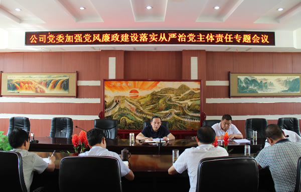 隴運集團公司黨委召開加強黨風廉政建設，全面從嚴治黨落實主體責任專題會議